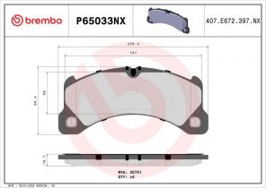 Brembo P65033NX - Brzdové platničky -