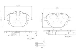Brembo P06064NX - Brzdové platničky -
