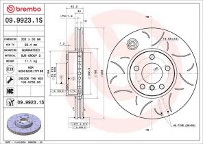 Brembo 09.9923.1S - Brzdový kotúč