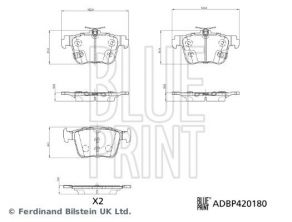 Blue Print ADBP420180 - Brzdové platničky -