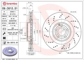 Brembo 09.C612.51 - Brzdový kotúč