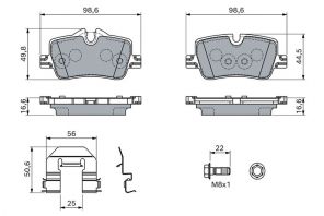 Bosch 0 986 460 145 - Brzdové platničky -