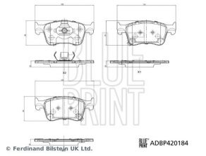 Blue Print ADBP420184 - Brzdové platničky -