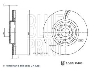 Blue Print ADBP430183 - Brzdový kotúč -