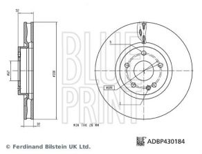 Blue Print ADBP430184 - Brzdový kotúč -