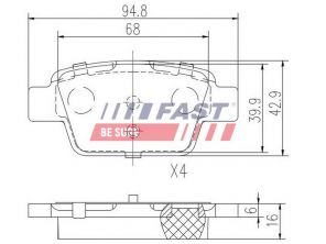 Fast FT29115 - Brzdové platničky