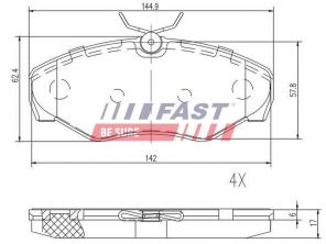 Fast FT29542 - Brzdové platničky