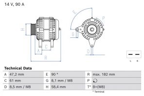 Bosch 0 986 085 050 - Alternátor