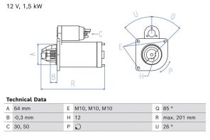Bosch 0 986 026 790 - Štartér