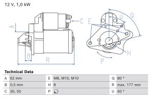 Bosch 0 986 028 090 - Štartér
