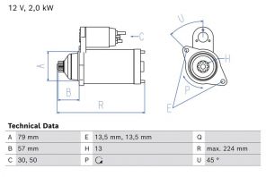 Bosch 0 986 029 240 - Štartér