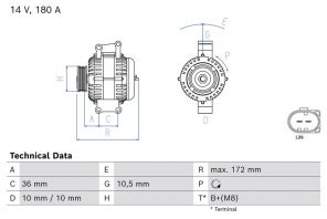 Bosch 0 986 086 030 - Alternátor