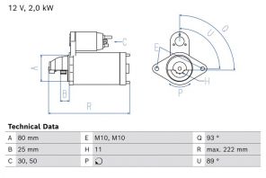 Bosch 0 986 026 010 - Štartér
