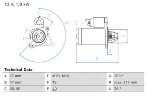 Bosch 0 986 029 220 - Štartér