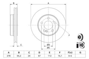 Bosch 0 986 479 D60 - Brzdový kotúč -
