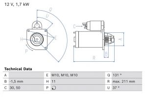 Bosch 0 986 026 710 - Štartér