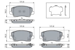 Bosch 0 986 460 078 - Brzdové platničky -