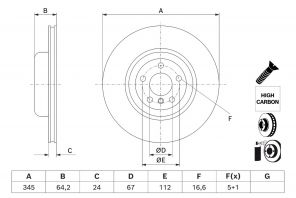 Bosch 0 986 479 J71 - Brzdový kotúč -
