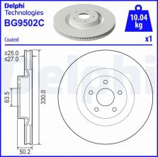 Delphi BG9502C - Brzdový kotúč -