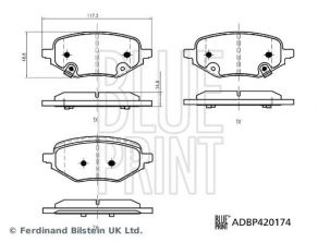 Blue Print ADBP420174 - Brzdové platničky -