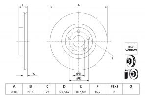 Bosch 0 986 479 J32 - Brzdový kotúč -