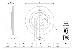 Bosch 0 986 479 J70 - Brzdový kotúč -