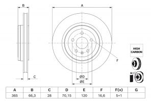 Bosch 0 986 479 J99 - Brzdový kotúč -