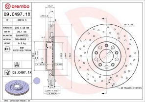 Brembo 09.C497.1X - Brzdový kotúč
