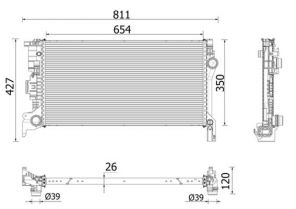 Mahle CR 2335 000P - Chladič vody -