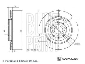 Blue Print ADBP430256 - Brzdový kotúč -