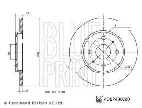 Blue Print ADBP430260 - Brzdový kotúč -