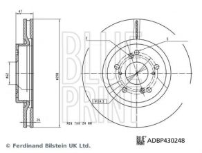 Blue Print ADBP430248 - Brzdový kotúč -