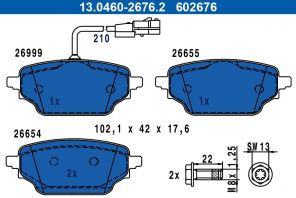 ATE 13.0460-2676.2 - Brzdové platničky -