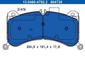 ATE 13.0460-4728.2 - Brzdové platničky -