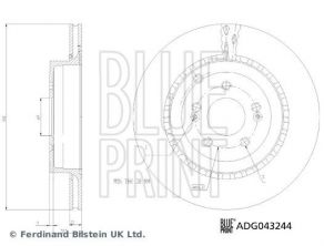 Blue Print ADG043244 - Brzdový kotúč -