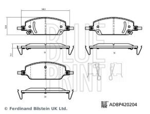 Blue Print ADBP420204 - Brzdové platničky -