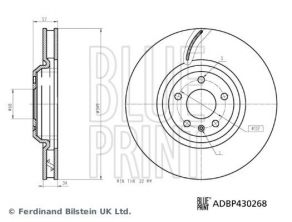 Blue Print ADBP430268 - Brzdový kotúč -