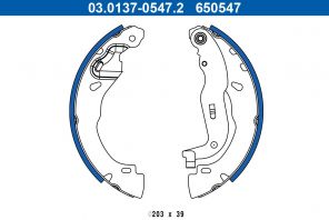 ATE 03.0137-0547.2 - Brzdové čeľuste -