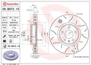 Brembo 09.B972.1S - Brzdový kotúč