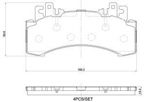 Brembo P 50 182 - Brzdové platničky -