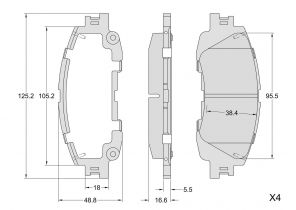 Brembo P 83 204 - Brzdové platničky -