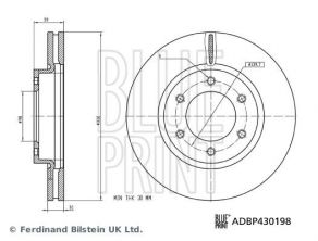 Blue Print ADBP430198 - Brzdový kotúč -