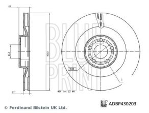 Blue Print ADBP430203 - Brzdový kotúč -
