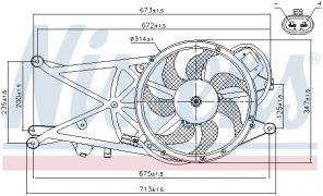 Nissens 85205 - Ventilátor motora