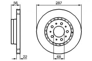 Bosch 0 986 478 388 - Brzdový kotúč -