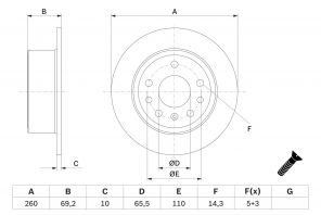 Bosch 0 986 478 430 - Brzdový kotúč -