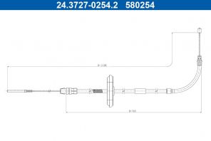 ATE 24.3727-0254.2 - Brzdové lano -