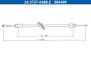 ATE 24.3727-0499.2 - Brzdové lano -