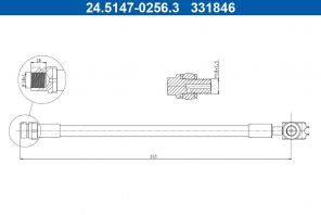 ATE 24.5147-0256.3 - Brzdová hadica -