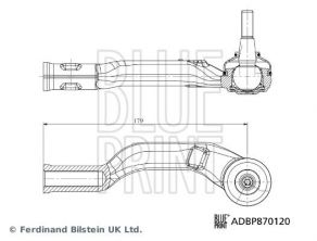 Blue Print ADBP870120 - Hlava/čap spojovacej tyče riadenia